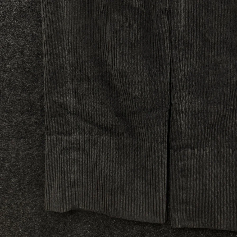 Vintage Lands End Corduroy Pants Mens 30x32 Dark Gray Pleated Made in USA 90s